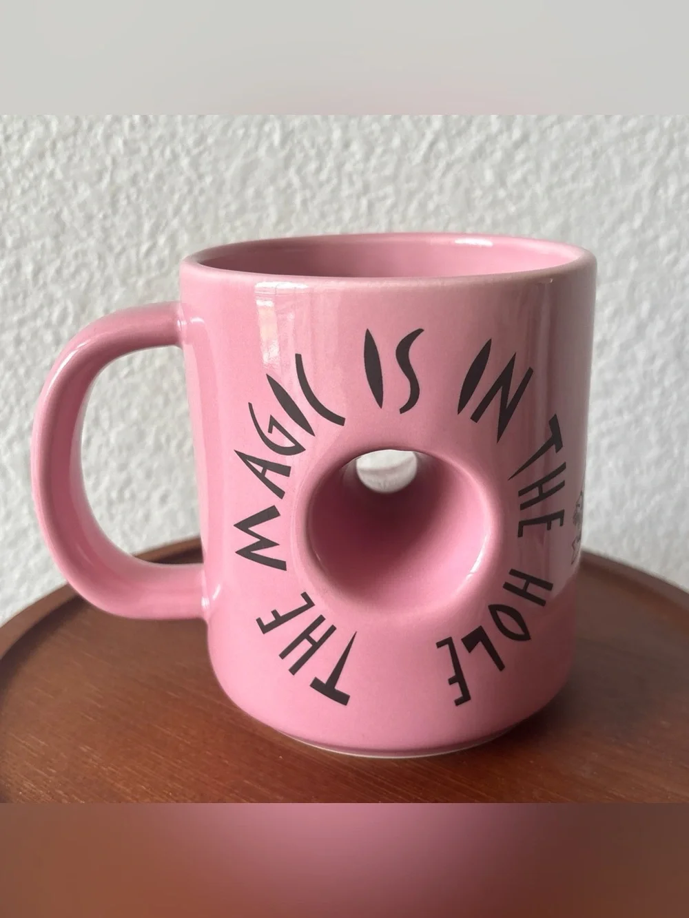 Voodoo Doughnut Pink Donut Hole Ceramic Coffee Mug